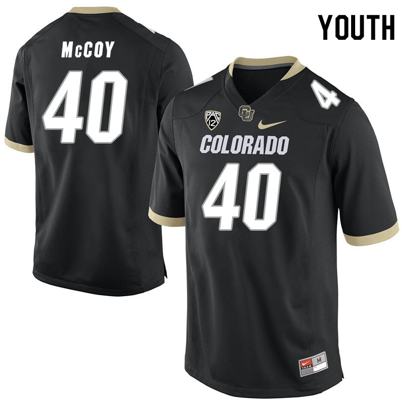 Youth #40 Taje McCoy Colorado Buffaloes College Football Jerseys Stitched Sale-Black - Click Image to Close